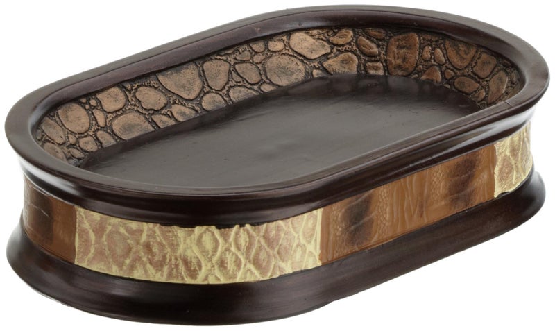 Popular Bath Soap Dish, Zambia Collection, Animal Print/Beige (713169)